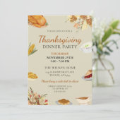 Invitation Soirée Rustique Traditionnelle Thanksgiving (Debout devant)