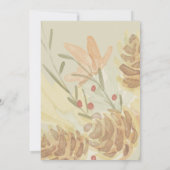 Invitation Soirée Rustique Traditionnelle Thanksgiving (Dos)