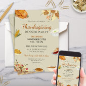 Invitation Soirée Rustique Traditionnelle Thanksgiving