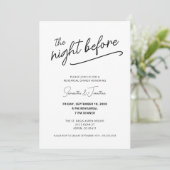 Invitation Soirée simple avant le dîner de répétition Mariage (Debout devant)