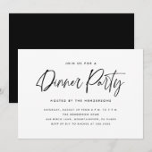 Invitation Soirée Simple Moderne  (Devant / Derrière)