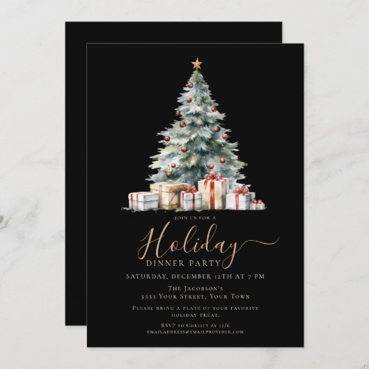 Invitation Soirée Soirée Élégante (Devant / Derrière)