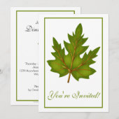 Invitation Soirée Soirée Soirée Automne Feuille 3 (Devant / Derrière)