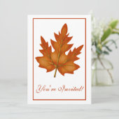 Invitation Soirée Soirée Soirée Automne Feuille 5 (Debout devant)