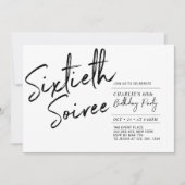 Invitation Soirée soixantième moderne | Fête d'anniversaire 6 (Devant)