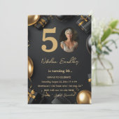 Invitation Soirée sophistiquée de 50 ans (Debout devant)