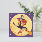 Invitation Soirée sorcière fête costumée Halloween | Invitati (Debout devant)