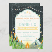 Invitation Soirée Sous Les Étoiles Anniversaire (Devant / Derrière)