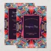 Invitation Soirée Spéciale Colorée Psychedelique de Goa (Devant / Derrière)