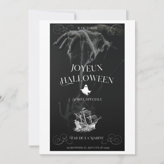 Invitation 🎃 Soirée Spéciale Halloween au Bar de la Marine  (Devant)