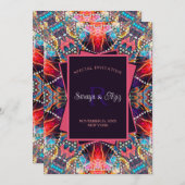 Invitation Soirée Spéciale Psychedelique Colorée de Goa (Devant / Derrière)