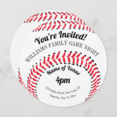 Invitation Soirée sportive de baseball (Devant / Derrière)