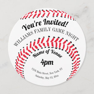 Invitation Soirée sportive de baseball