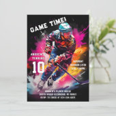 Invitation Soirée sportive de hockey sur glace personnelle (Debout devant)