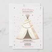 Invitation Soirée Starry Boho Chic Teepee Sleepover Party (Devant)