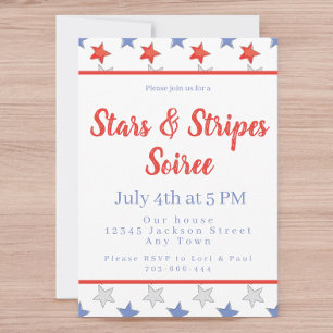 Invitation Soirée Stars & Stripes Fête du 4 juillet