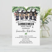 Invitation Soirée Summerween Sorcières Filles Bataille Piscin (Debout devant)