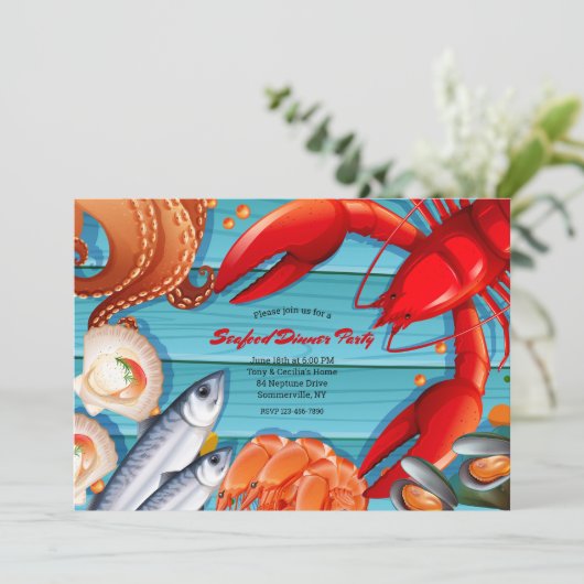 Invitation Soirée sur la mer (Debout devant)