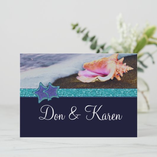 Invitation Soirée Sur La Plage A7 (Debout devant)