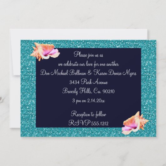 Invitation Soirée Sur La Plage A7 (Dos)