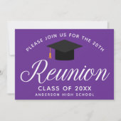 Invitation Soirée sur mesure de la réunion du lycée violet (Devant)