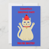 Invitation Soirée sur mesure pour le chat Noël (Devant)