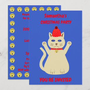 Invitation Soirée sur mesure pour le chat Noël
