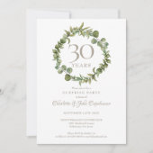 Invitation Soirée surprise 30ème anniversaire de mariage perl (Devant)