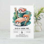 Invitation Soirée Sushi Printable Anniversaire (Debout devant)