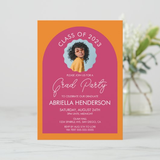 Invitation Soirée tendance et moderne (Debout devant)