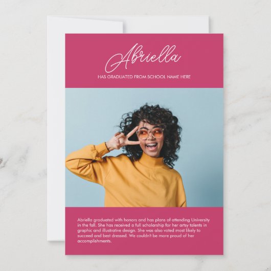 Invitation Soirée tendance et moderne (Dos)