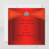 Invitation Soirée tenue noire et rouge (Dos)