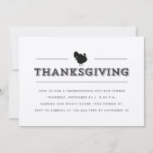 Invitation Soirée Thankesgiving Simple (Devant)