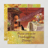 Invitation Soirée Thanksgiving (Devant / Derrière)