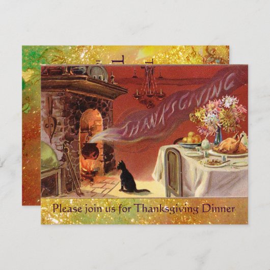 Invitation Soirée Thanksgiving (Devant / Derrière)