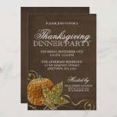Invitation Soirée Thanksgiving (Devant / Derrière)