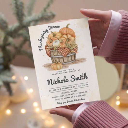 Invitation Soirée Thanksgiving