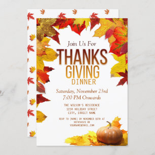 Invitation Soirée Thanksgiving