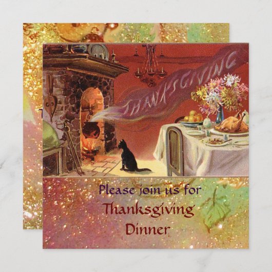 Invitation Soirée Thanksgiving (Devant / Derrière)