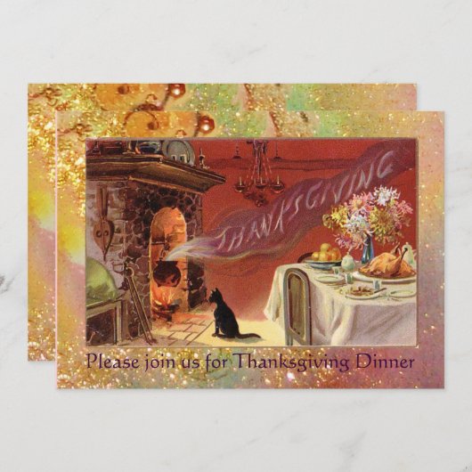 Invitation Soirée Thanksgiving (Devant / Derrière)