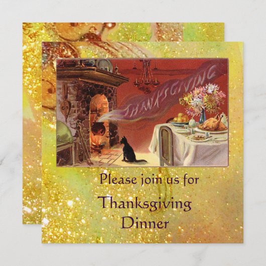 Invitation Soirée Thanksgiving (Devant / Derrière)
