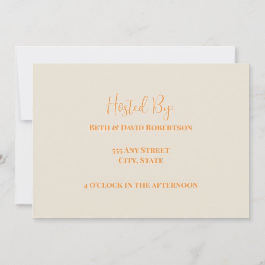 Invitation Soirée Thanksgiving (Dos)