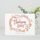 Invitation Soirée Thanksgiving Autumn Leeds Geometry (Debout devant)