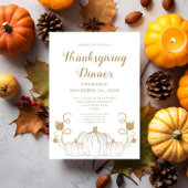 Invitation Soirée Thanksgiving Citrouille
