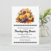 Invitation Soirée Thanksgiving Élégante (Debout devant)