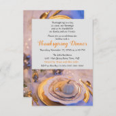 Invitation Soirée Thanksgiving Élégante (Devant / Derrière)