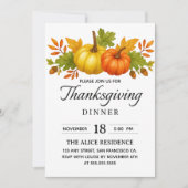 Invitation Soirée Thanksgiving | Festive Automne (Devant)