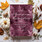 Invitation Soirée Thanksgiving Feuille moderne