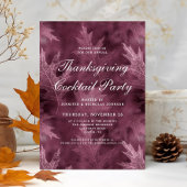 Invitation Soirée Thanksgiving Feuille moderne