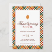 Invitation Soirée Thanksgiving moderne (Devant)